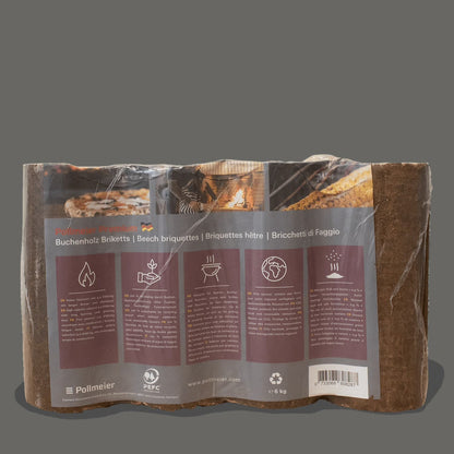 Premium Buchenholz Briketts 160 x 6 kg