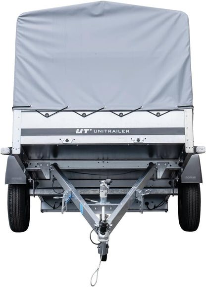 UNITRAILER Trailer Car 230 x 125 cm Garden Trailer 230 Tilting Unitrailer 750 kg with Jockey Wheel