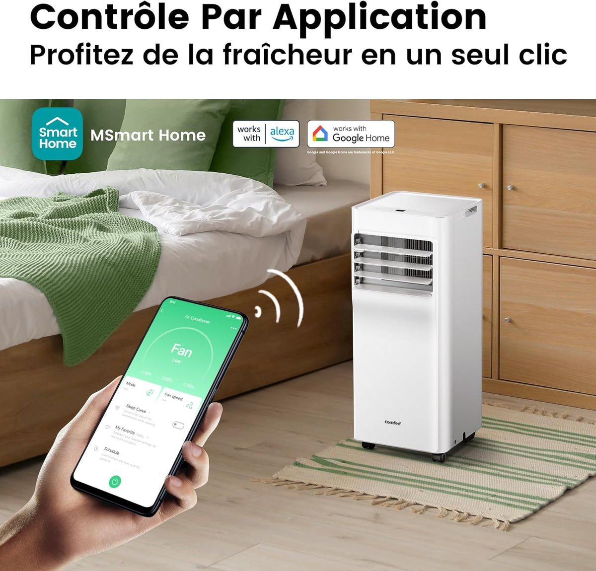 Comfee Breezy Cool Pro 2.0 Portable Air Conditioner 7000 BTU 2.0 kW WLAN App R290 up to 25m²