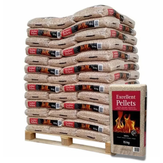 Pellets Excellent – Palette mit 70 Säcken à 15 kg (1050 kg)