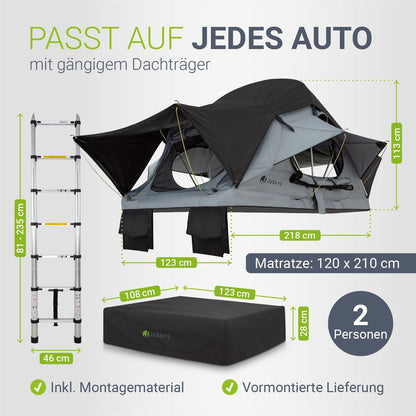 Dachzelt Lago für 2-3 Personen